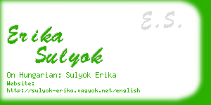 erika sulyok business card